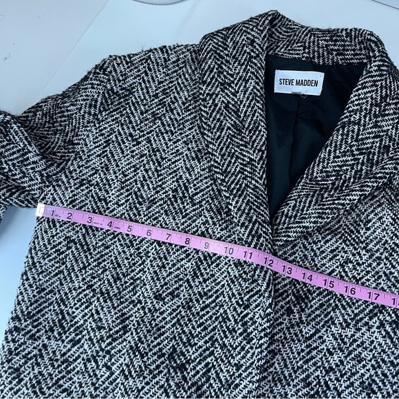 NEW Steve Madden Zoey Jacket Womens Large Black White 1 Button NWOT - Picture 7 of 10